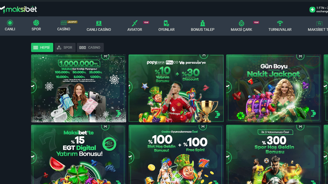 maksibet bonuslar